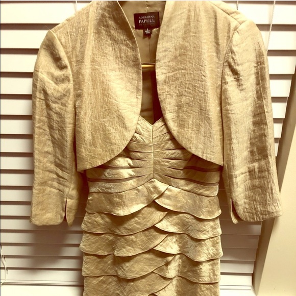 🍋Adrianna Tiered gold dress - Picture 8 of 8